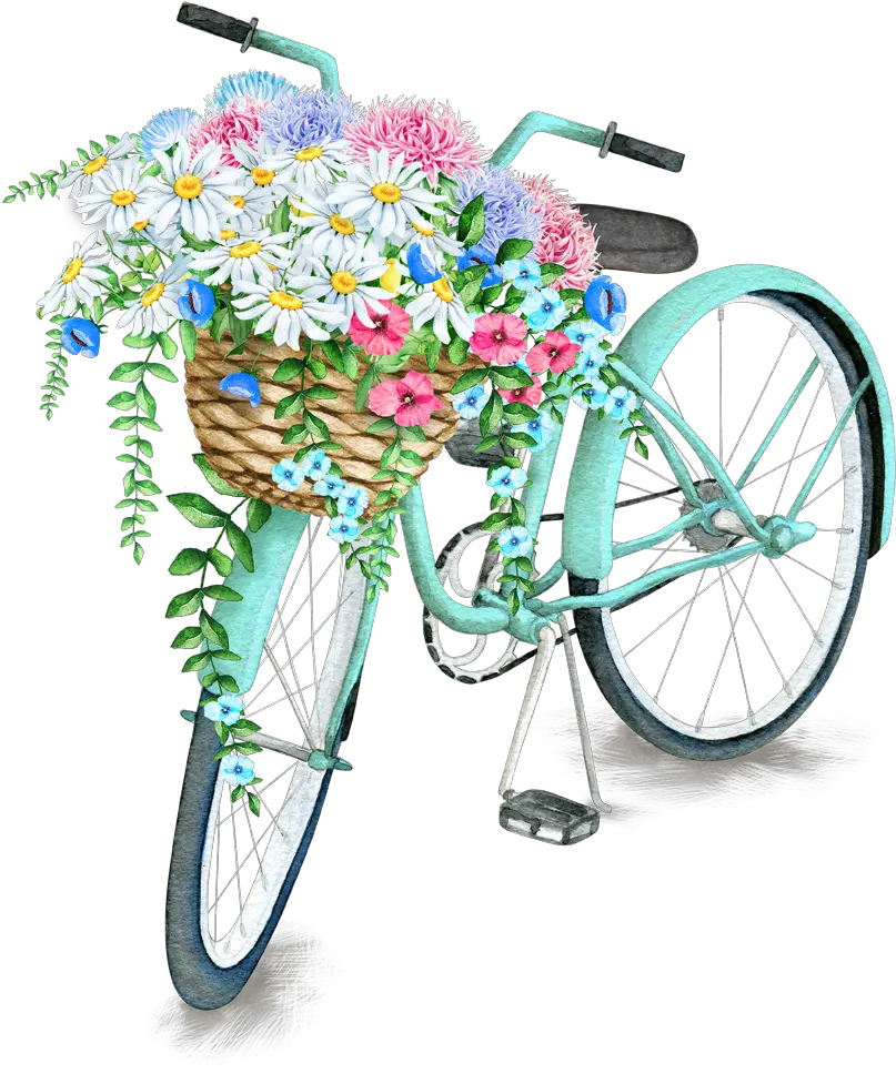  Download Conference Love Christ Family Bicycle With Flower Basket Png April Png