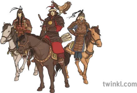  Mongolian Warriors Illustration Twinkl Rein Png Warriors Png