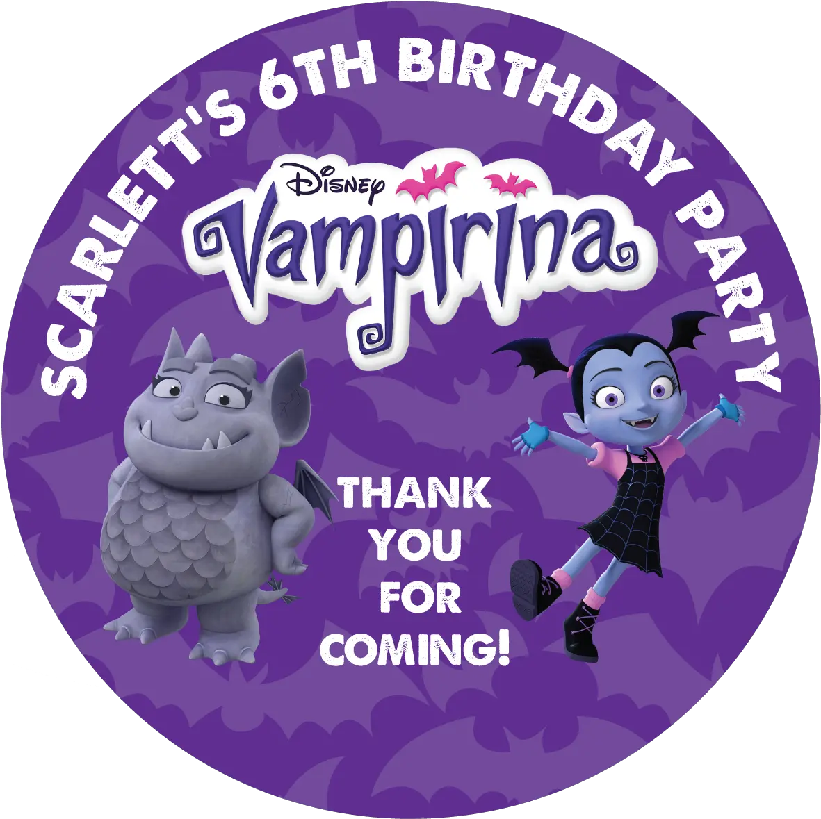  Download Hd Vampirina Party Box Stickers Walt Disney Cartoon Png Vampirina Png