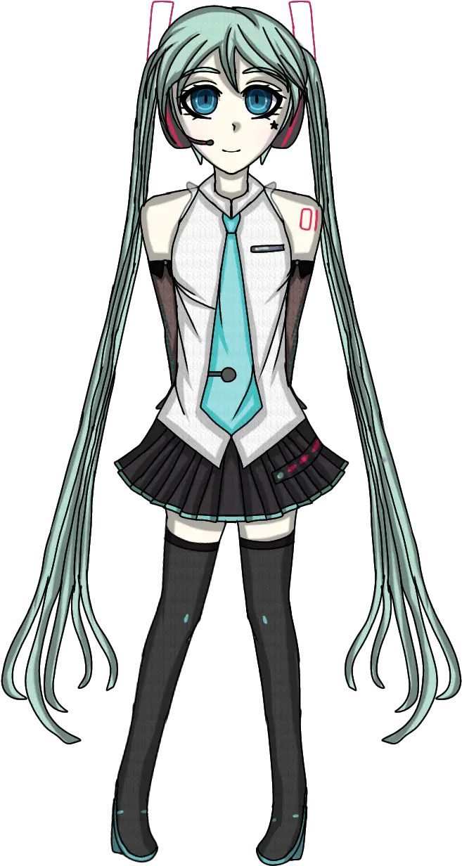  Hatsune Miku As A Danganronpa Sprite Vocaloid Fictional Character Png Vocaloid Icon