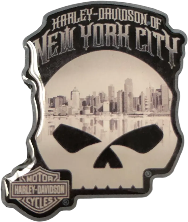  Harley Davidson Nyc Skullsky Pin Harley Davidson 105th Anniversary Png Nyc Skyline Png