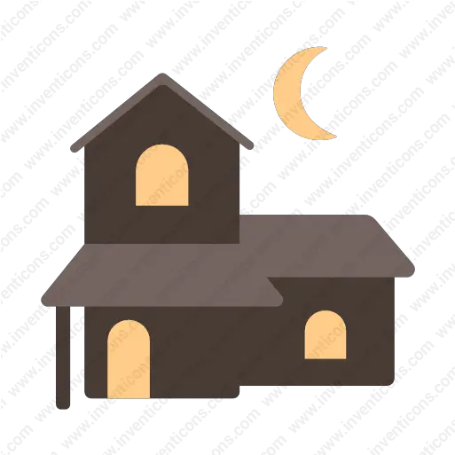  Download Haunted House Vector Icon Inventicons Celestial Event Png Haunted House Icon