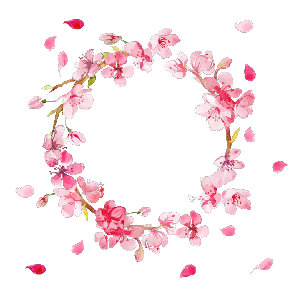  Flower Wreath Clipart Transparent Images U2013 Free Png Png Wreath Cherry Blossom Wreath Transparent Background