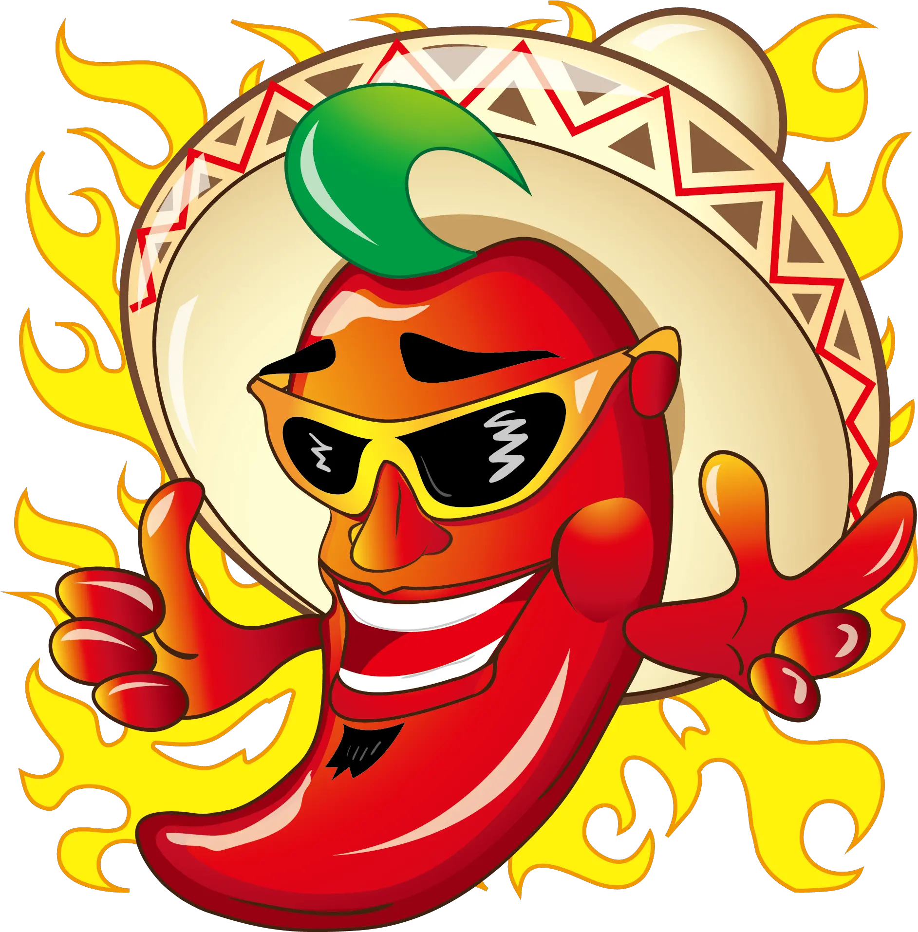  Pepper Jalapexf1o Mexican Vector Chili Hot Pepper Cartoon Png Chili Png