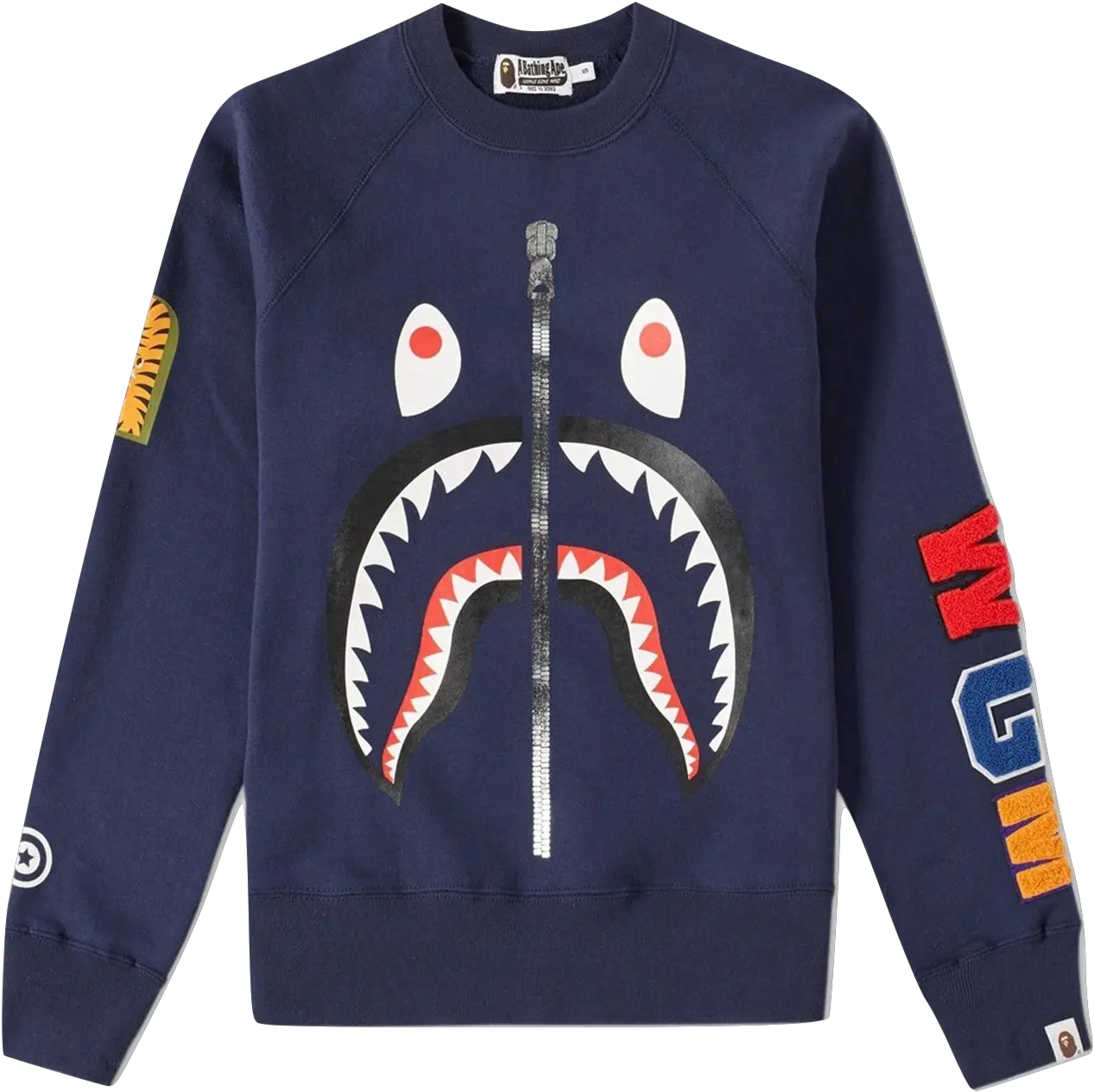  Download Bape Shark Crewneck Sweater Bape Camo Shark T Shirt Blue Png Bape Shark Png