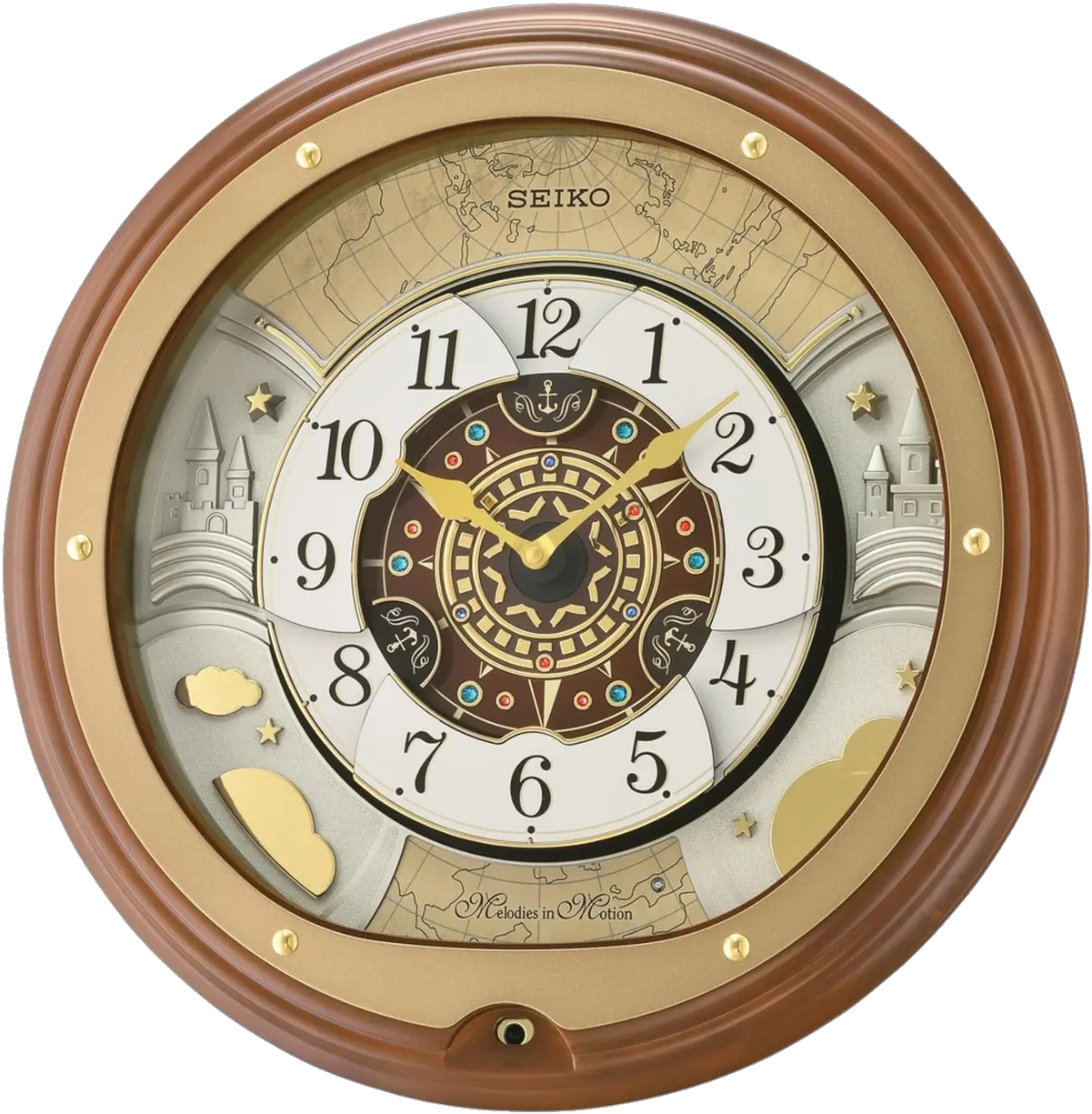  Seiko Qxm381brh Atlas Mim Clock Seiko Qxm381b Wall Clock Png Mim Icon