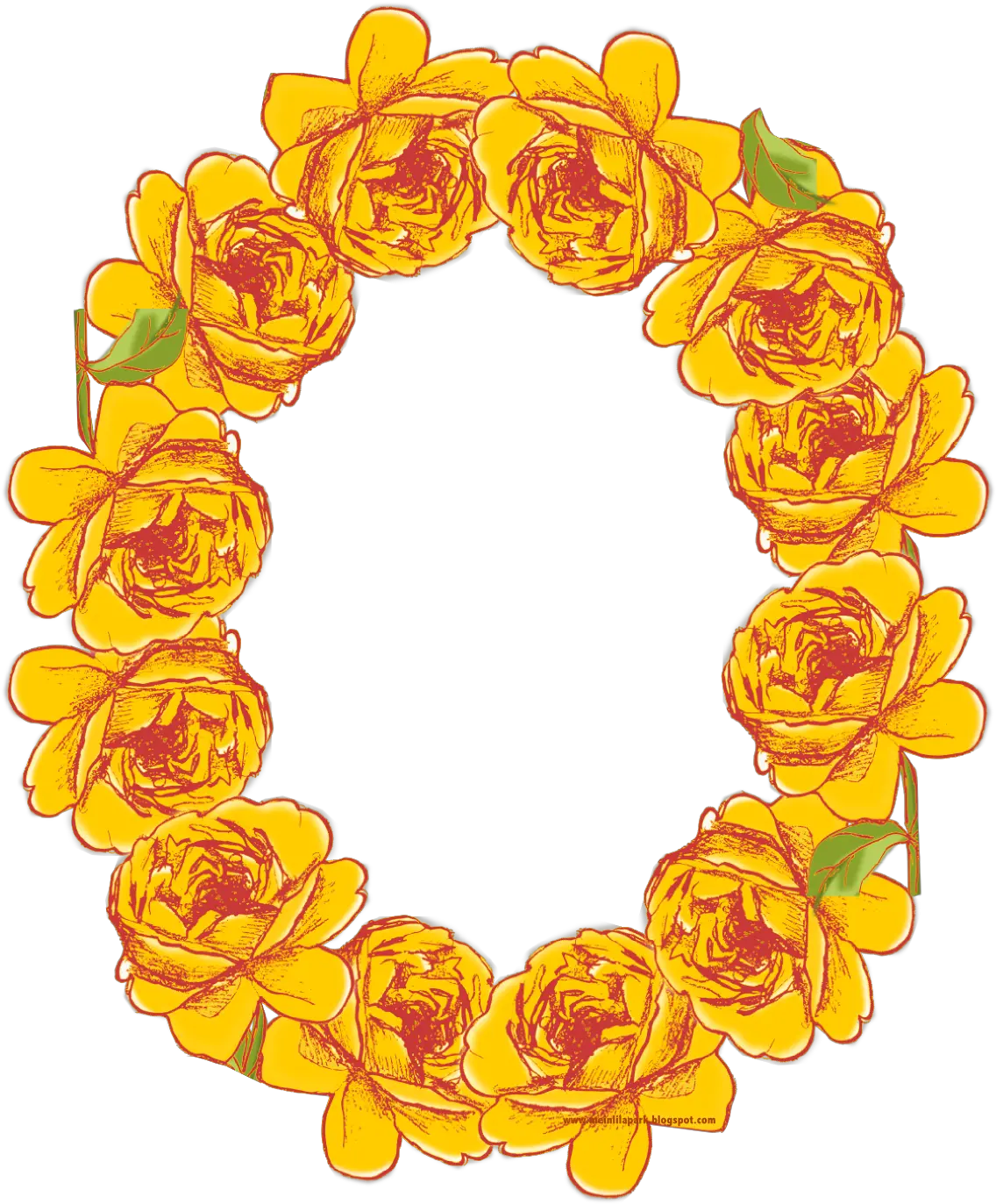  Meinlilapark Free Digital Oval Yellow Rose Flower Frame In Portable Network Graphics Png Oval Frame Png