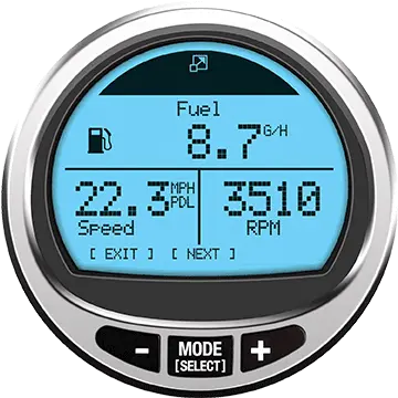  Gauges U0026 Displays Mercury Marine Mercury Smartcraft Monitor Png Fuel Gauge Icon