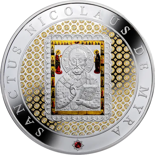  Niue 2014 25 Nicholas Ag Collectible Coin Png St Nicholas Of Myra Icon