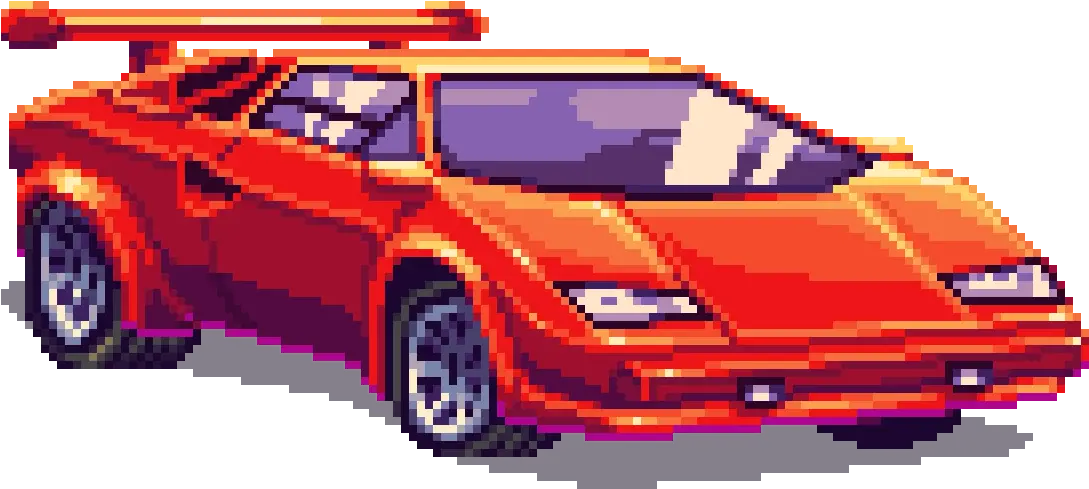  Penetrator Gt Red Front 8 Bit Car Png Front Of Car Png