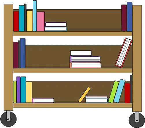  Book Shelf Transparent Png Clipart Library Book Cart Clipart Bookshelf Png