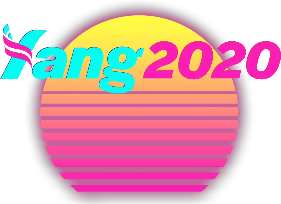  I Made A High Res Png Version Of The Vaporwave Yang 2020 Yang 2020 Vaporwave Logo Vapor Wave Png