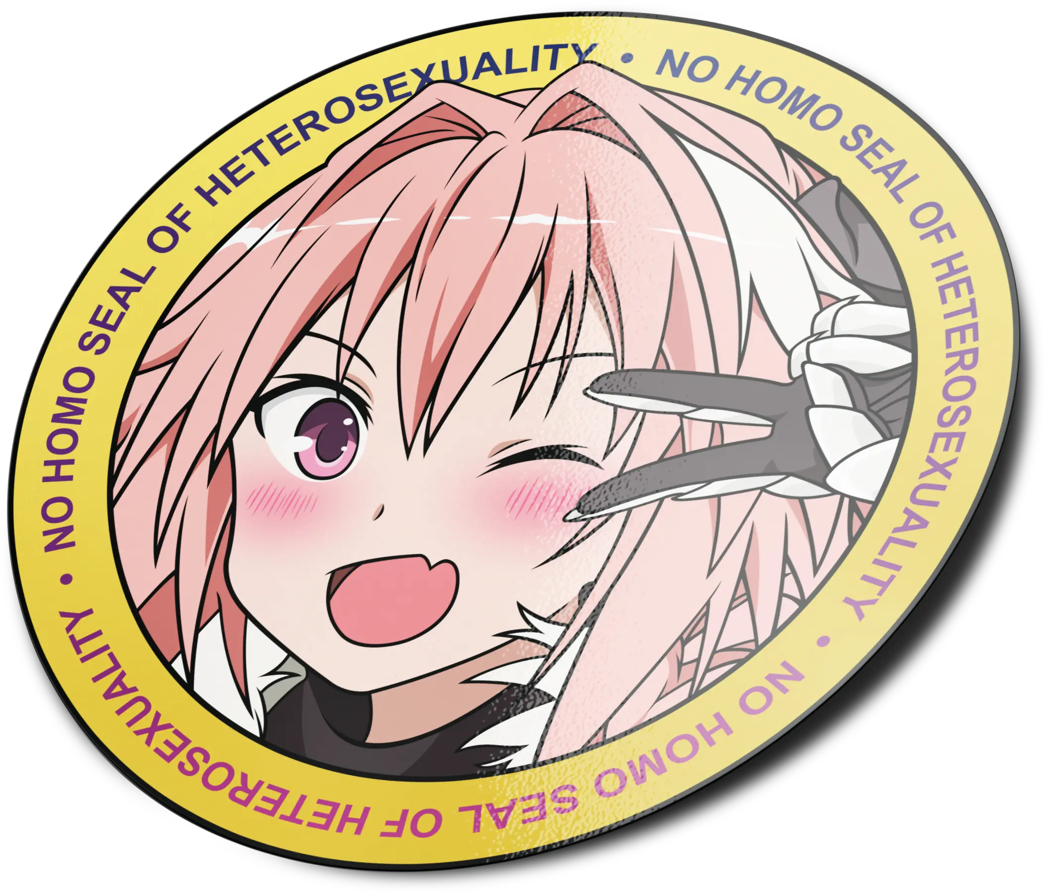  Download Image Of Astolfo No Homo Patch Astolfo Patch Png Astolfo Transparent