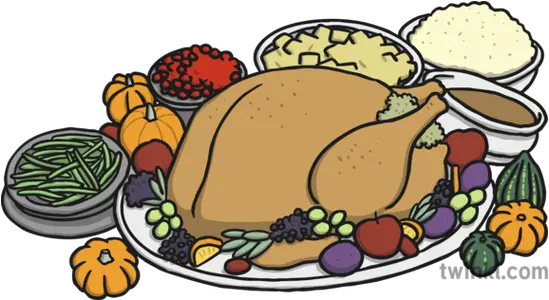  Thanksgiving Dinner Ilustración Twinkl Clip Art Png Thanksgiving Dinner Png