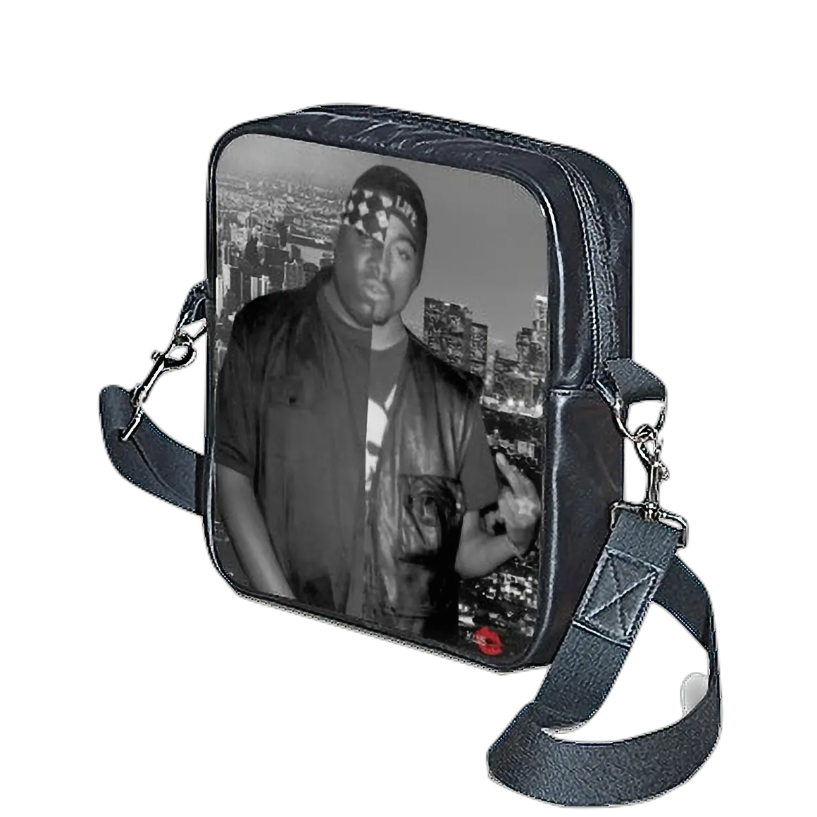  Biggietupac Kiss Leather Shoulder Bag Biggie Smalls And Tupac Png Tupac Transparent