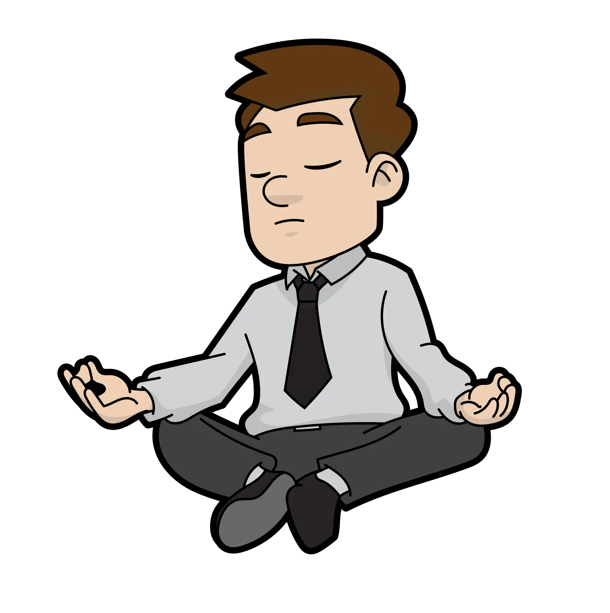  Filecartoon Meditating Mansvg Wikimedia Commons Cartoon Meditating Png Sitting Man Png