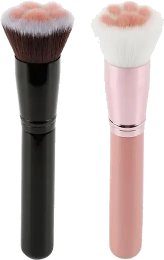  Cat Paw Makeup Brushes In Pink Or Black Nyxycat Makeup Brush Set Png Cat Paw Icon