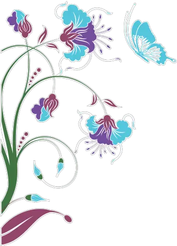  Download Curtido Curtir Compartilhar Floral Border Designs Butterfly Png Border Designs Png