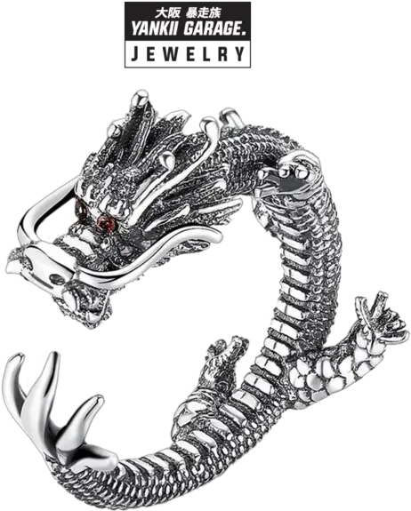  Yankii Garage Japanese Jewelry The Dragon Ring 925 Ring Png Japanese Dragon Png