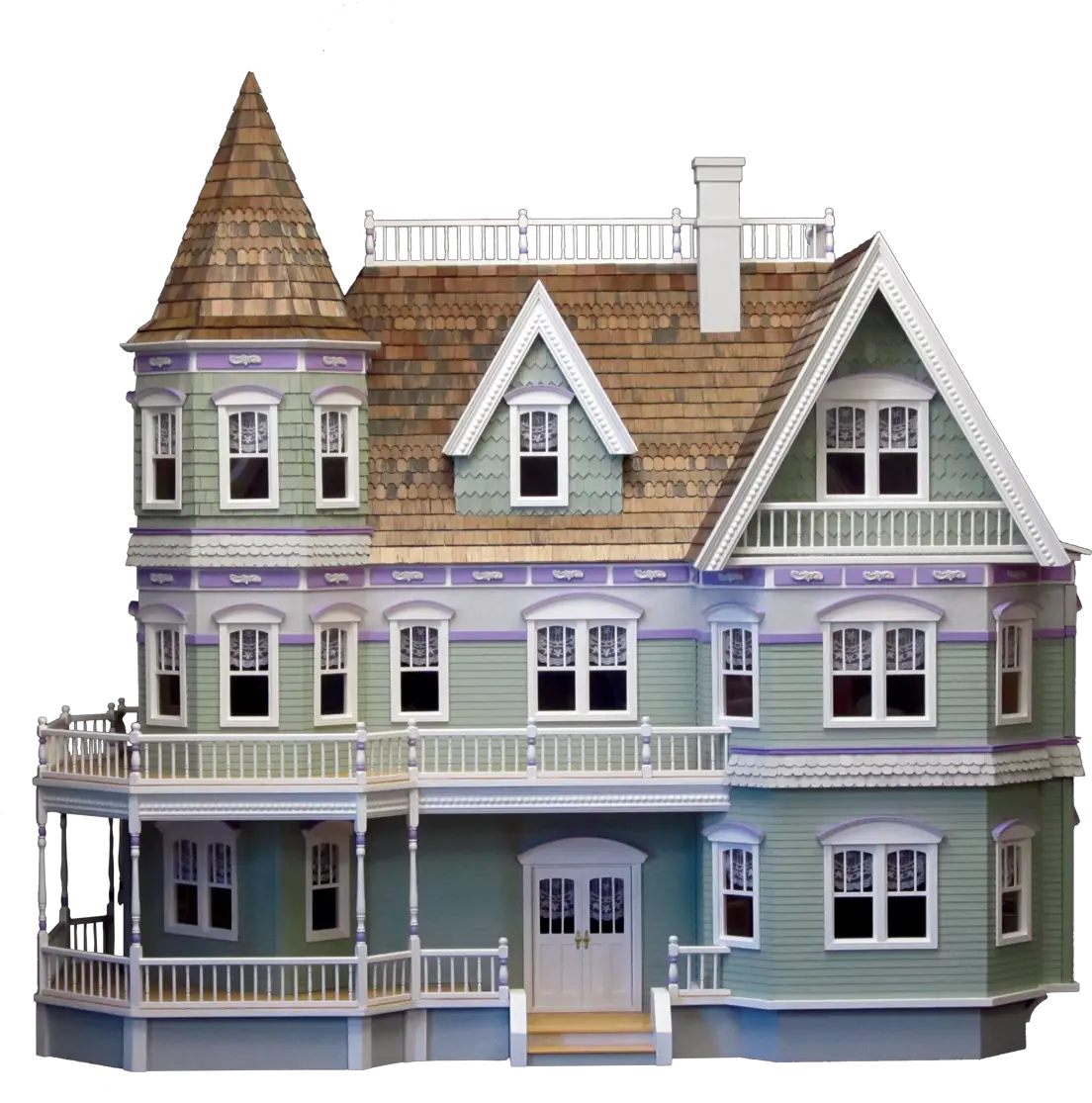  House Toy Queen Anne Dollhouse Kit Png Mansion Png