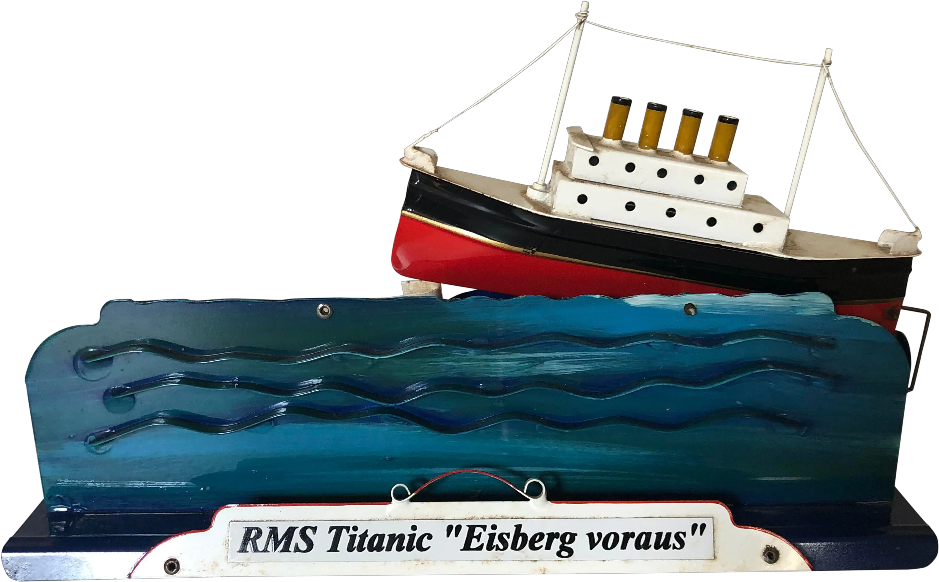  Tucher Walther Musical Tin Toy Of The Sinking Titanic Raft Png Titanic Png