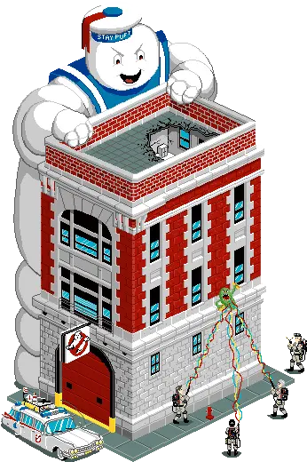  Ghostbusters Firehouse Pixeljoint Fictional Character Png Ghostbusters Icon Ghost