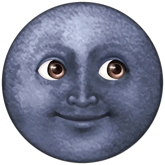  Download Dark Blue Moon Emoji Emoji Moon Png Moon Emoji Png