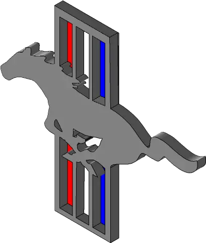  Mustang Logo 3d Cad Model Library Grabcad Firearm Png Mustang Logo Png