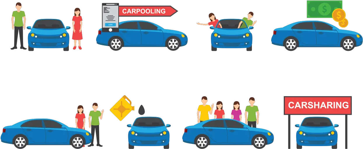  Carpool Icons Vector 144447 Art Car Sharing Vector Png Sharing Icon