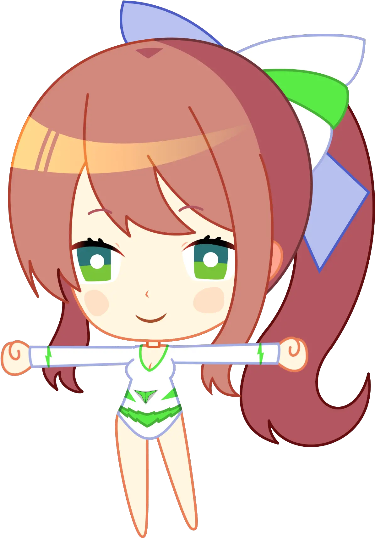  Monikau0027s Thighs Doki Doki Literature Club Chibi Monika Png Miu Iruma Icon