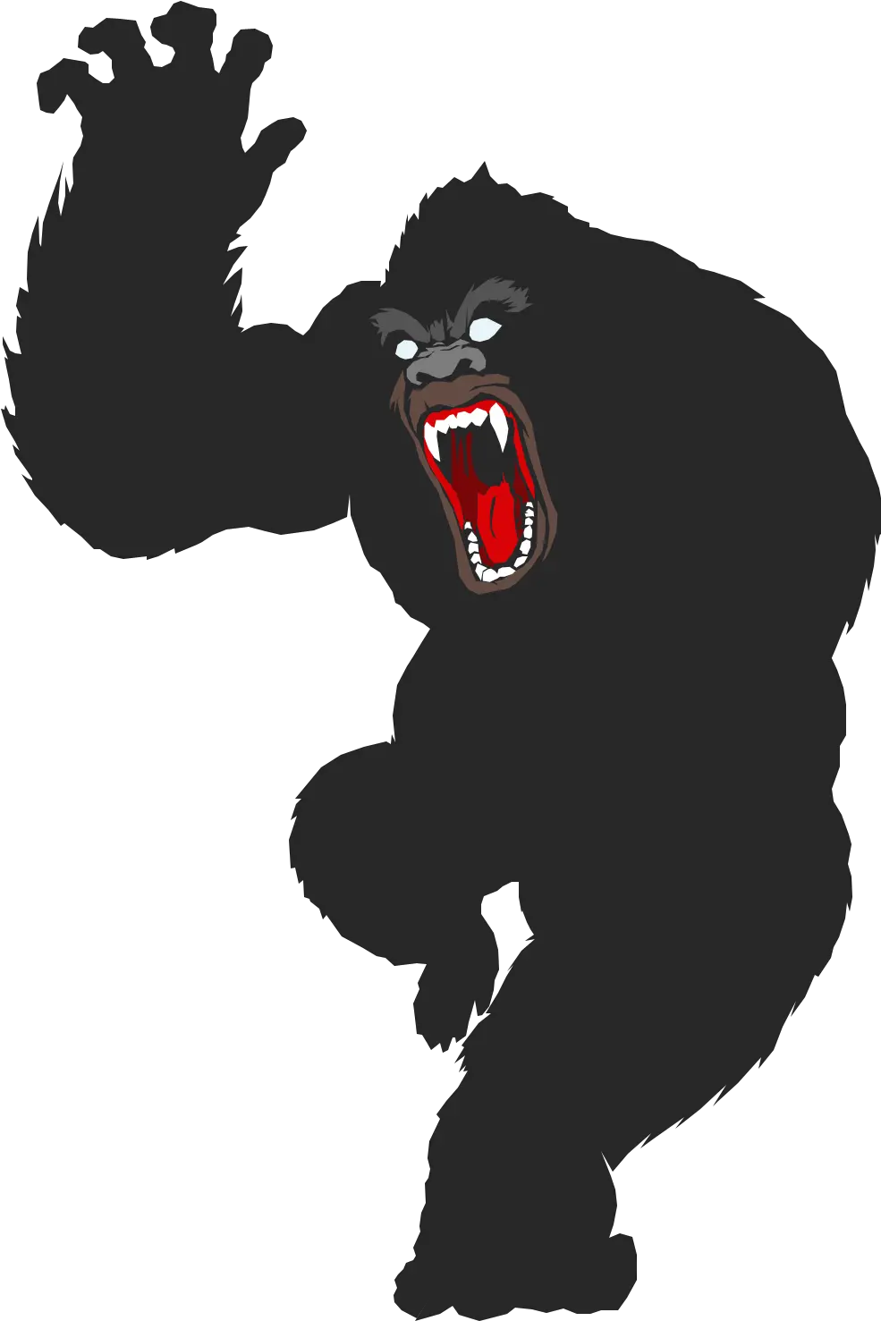  Gorilla King Kong Ape Primate Gorilla Vector Png Download Angry Gorilla Png Kong Png