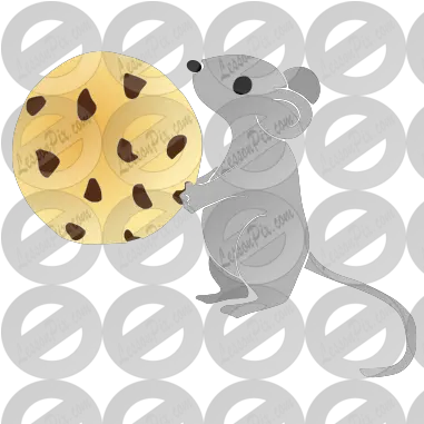  Mouse With A Cookie Stencil For Classroom Therapy Use Bake Sale Png Cookie Clipart Png