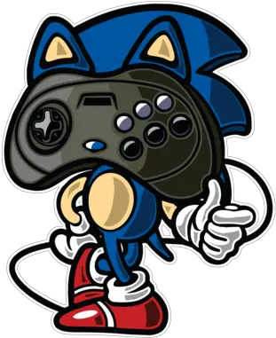  Sonic Sega Controller Head Vintage Sticker Sega Png Sonic Head Png