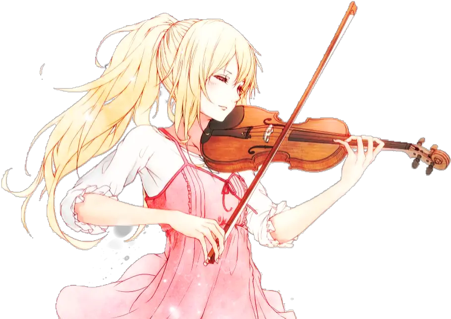  Kaori Miyazono Png Kaori Kaorimiyazono Anime Animegirl Shigatsu Wa Kimi No Uso Kaori Violin Png Violin Transparent Background