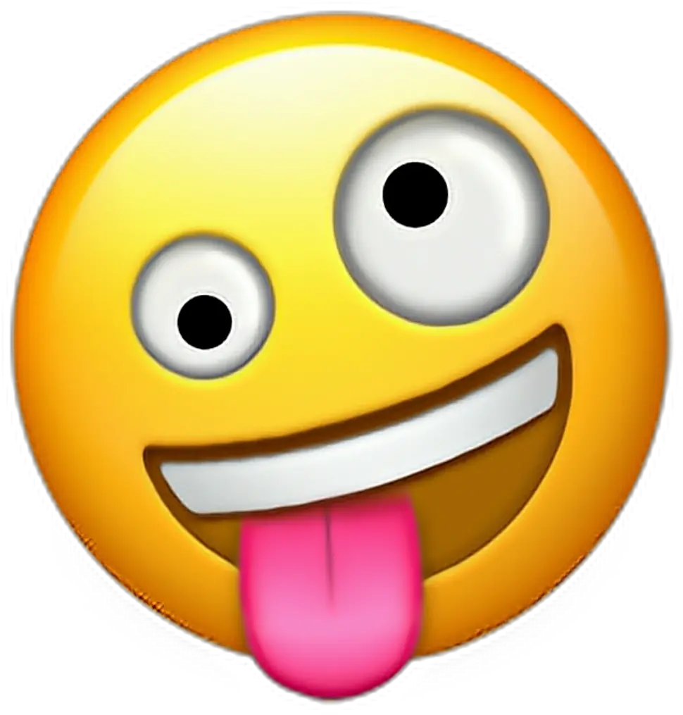  Download Crazy Sticker Crazy Emoji Face Png Smiling Emoji Png