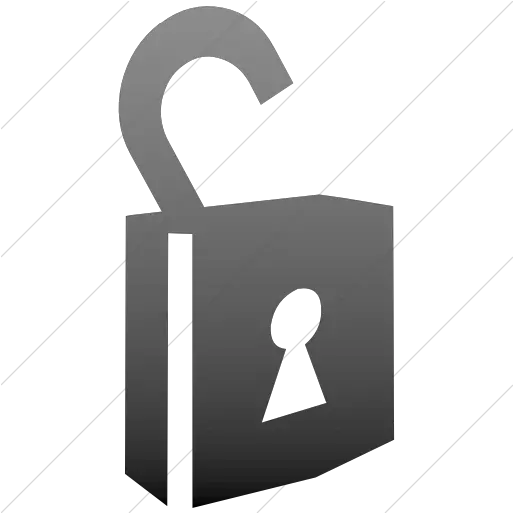  Iconsetc Simple Black Gradient Classica Unlocked Padlock Lock Icon Png Key Hole Png