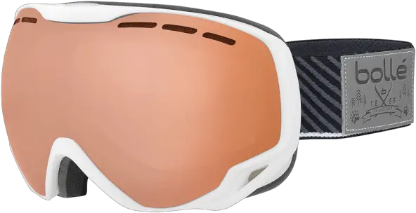  Bolle Emperor White Stripes Bolle Goggles Png White Stripes Png