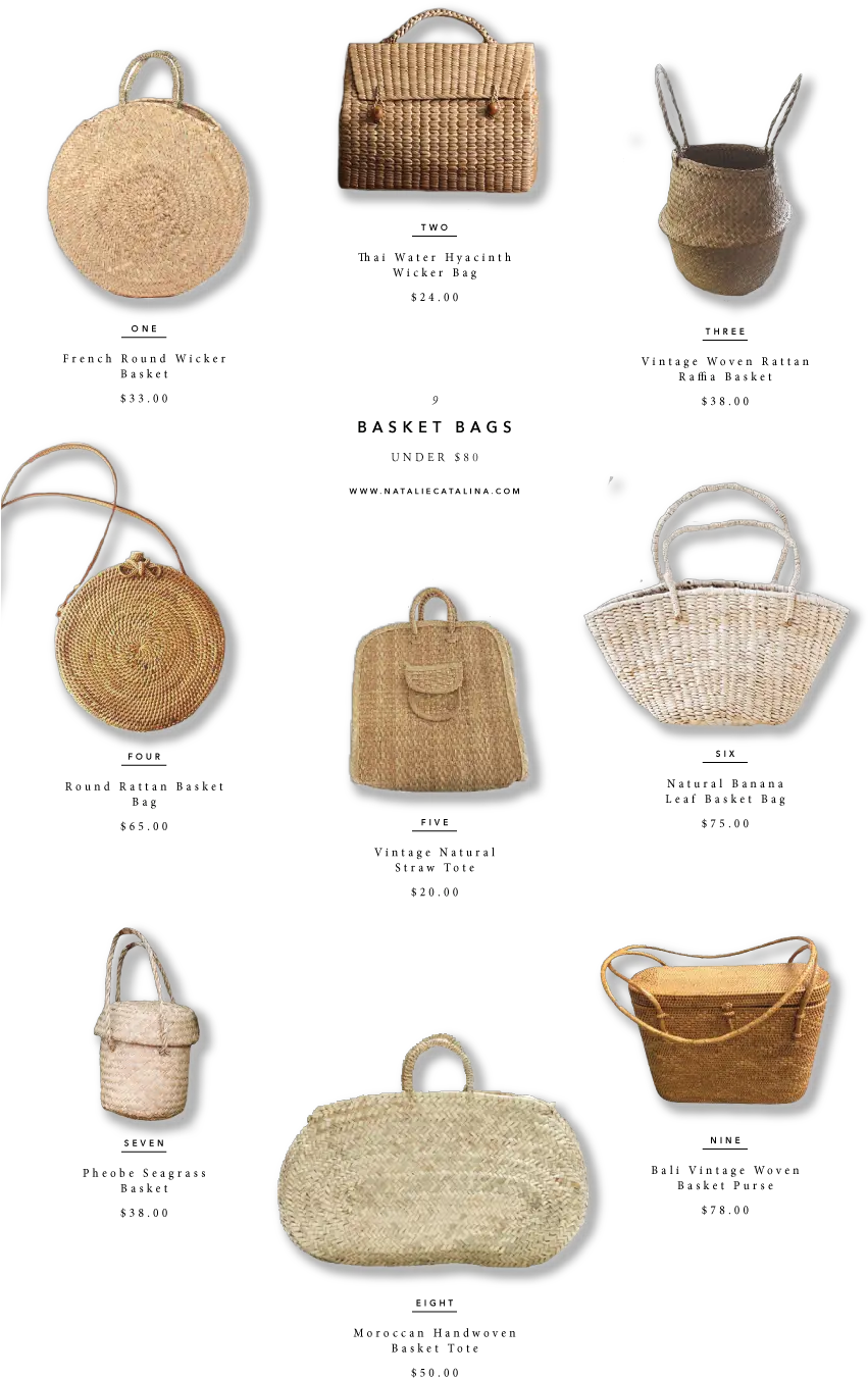  Nine Basket Bags Under 8000 U2014 Natalie Catalina Png Purse