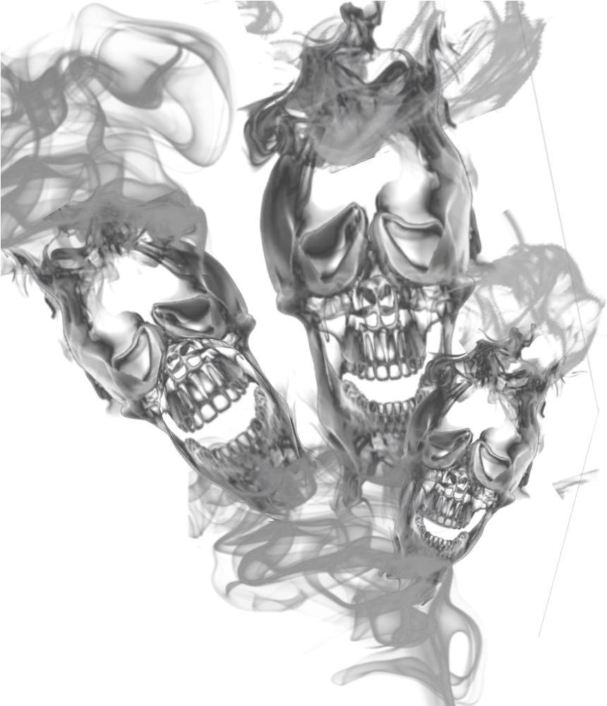  Calavera Smoke Humo Sticker Png