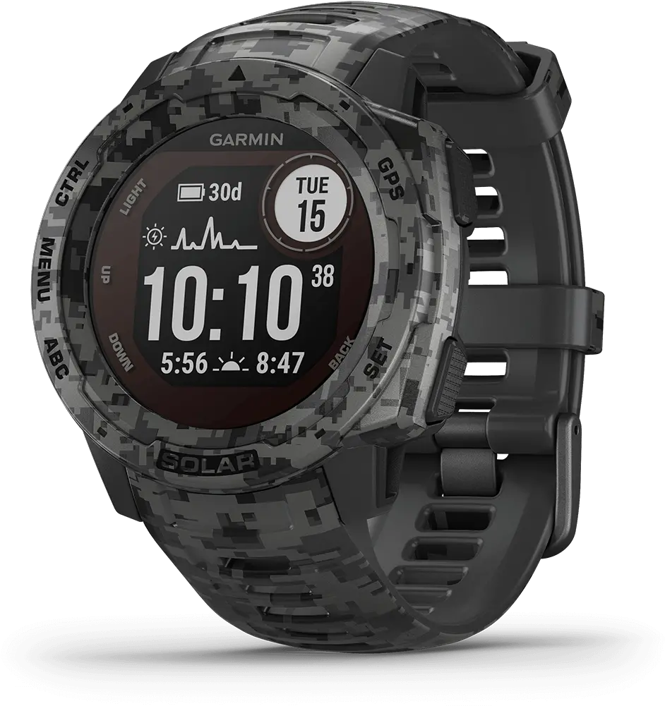  Instinct Solar U2013 Camo Edition Sports U0026 Fitness Products Instinct Solar Camo Edition Png Ember Moon Png