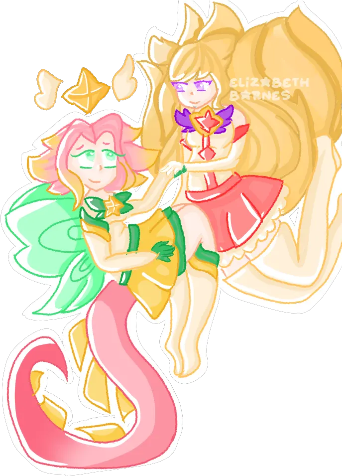  I Created This Star Guardian Neeko X Ahri Pic A While Ago Fictional Character Png Spirit Blossom Ahri Icon