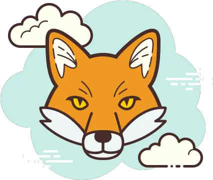  Fox Icon In Cloud Style App Store Icon Aesthetic Cloud Png Fox Head Icon