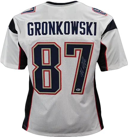  Rob Gronkowski Signed White Pro Short Sleeve Png Rob Gronkowski Png