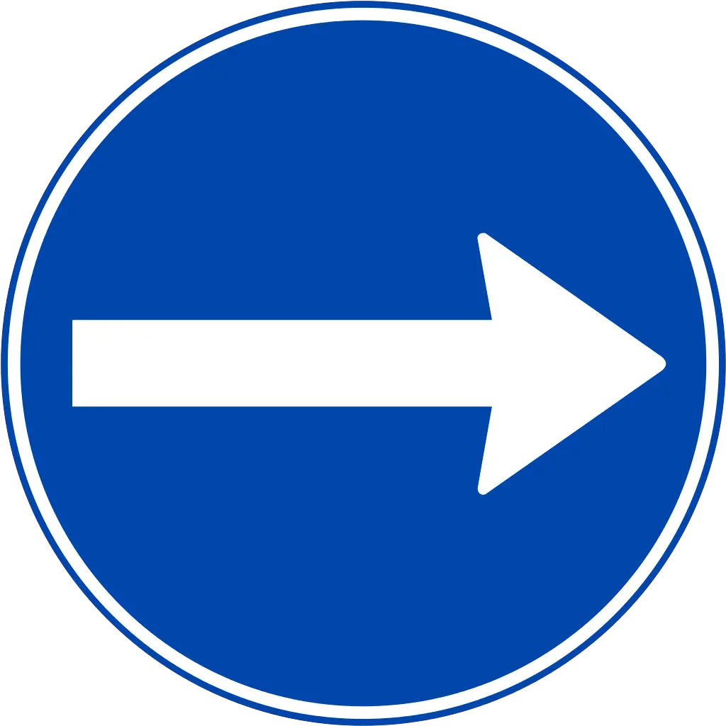  Norwegian Road Sign Right Turn Only Sign Singapore Png Follow Directions Icon