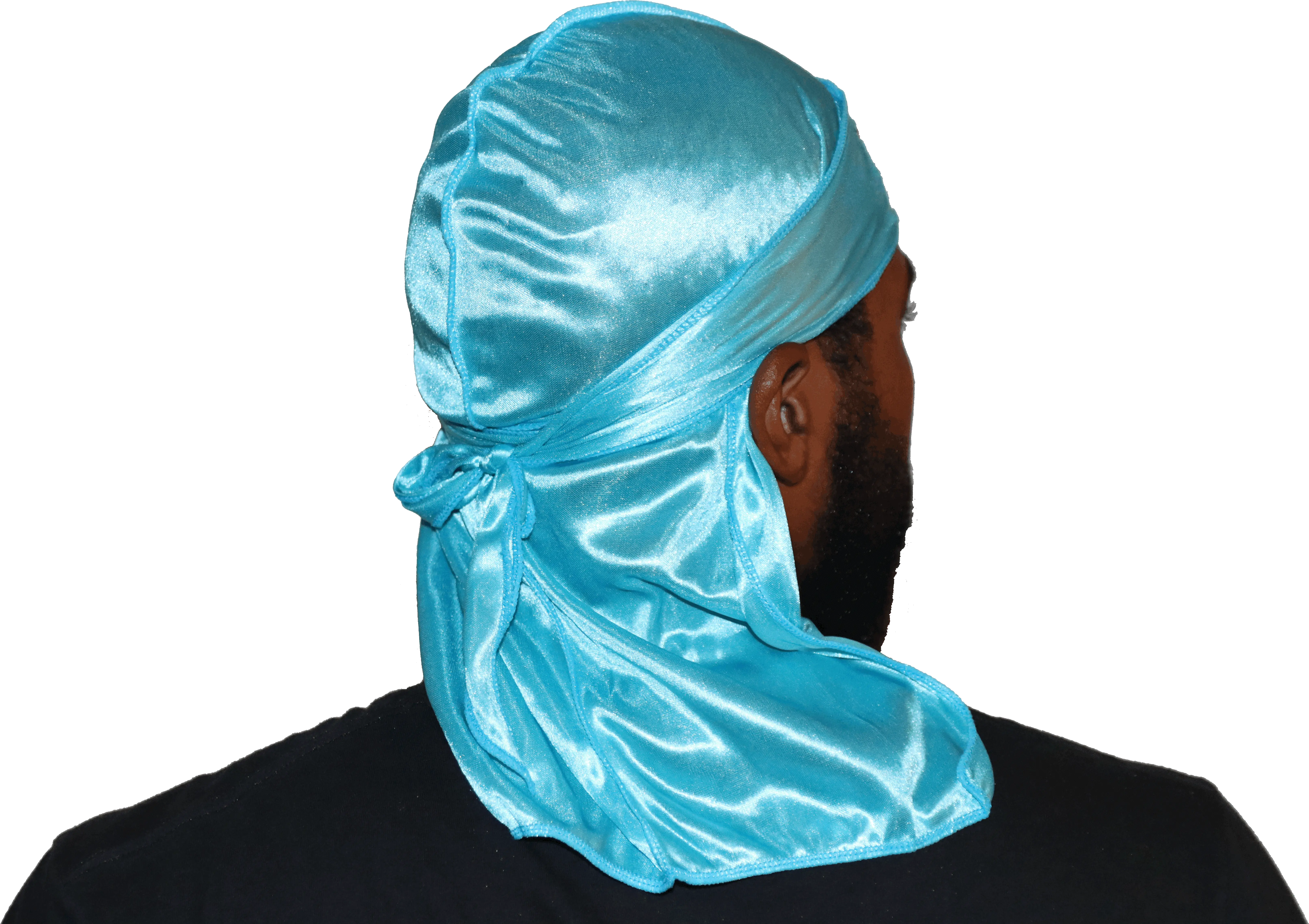  3wp Aqua Blue Silky Du Rag Scarf Png Durag Png