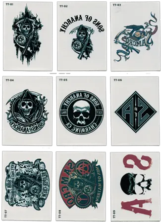  Digital Heroes Sons Of Anarchy Seasons 1 To 3 Temporary Png Spiderman Logo Tattoo