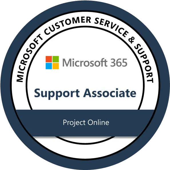  Microsoft 365 Project Online Support Associate Acclaim Vertical Png Microsoft Project Logo