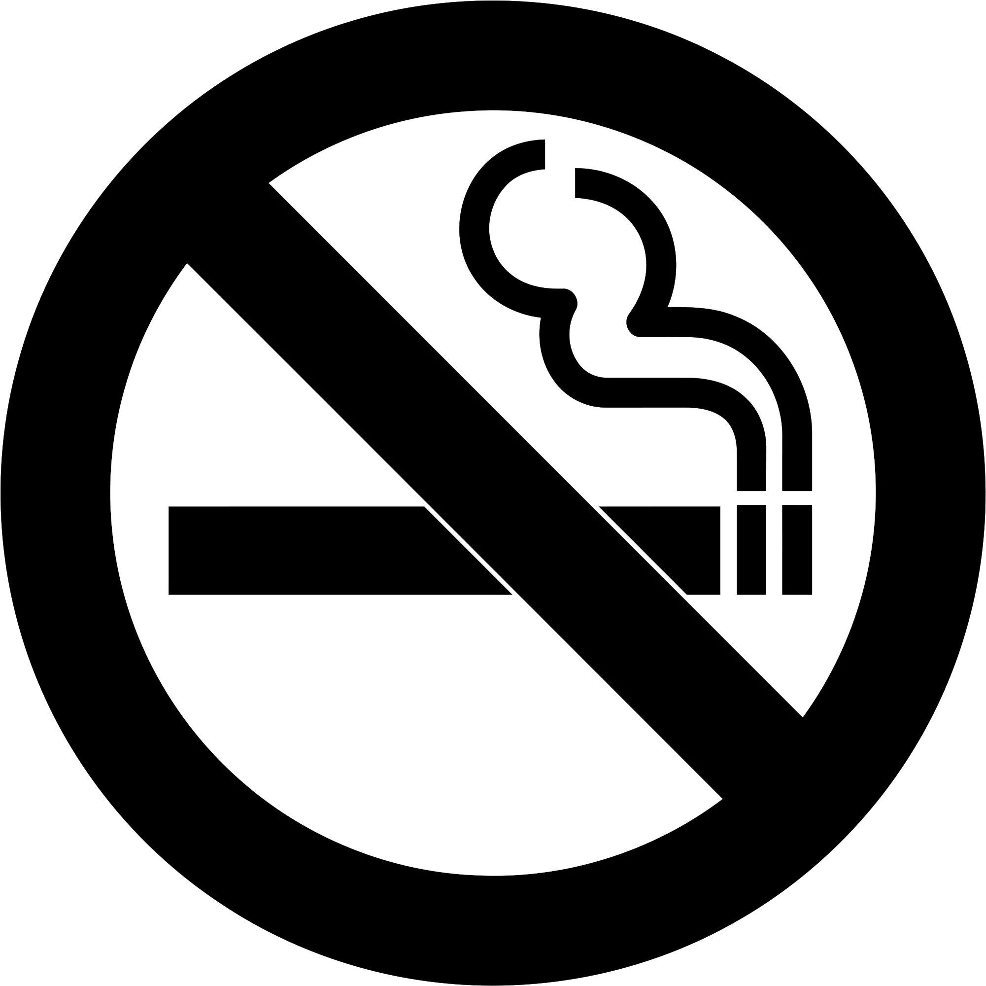  Download Hd Open No Smoking Line Art Png Smoking Png