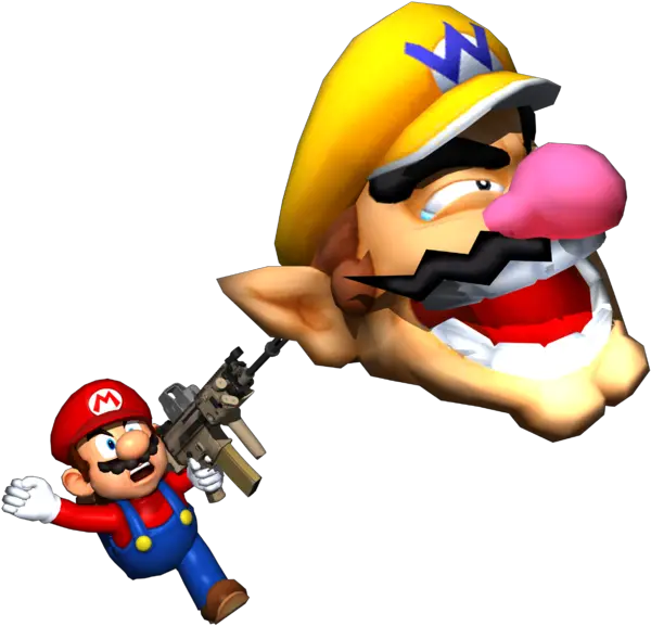  Mario De Super 64 Ds Mario With A Gun Png Mario 64 Png