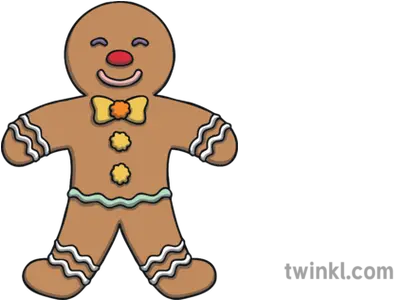  Gingerbread Man Illustration Twinkl Cartoon Png Gingerbread Man Png